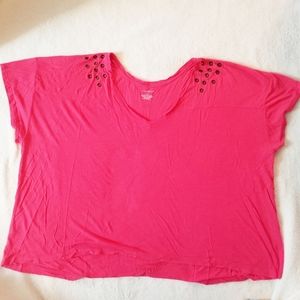 Lane Bryant Pink Tee  Size 26/28